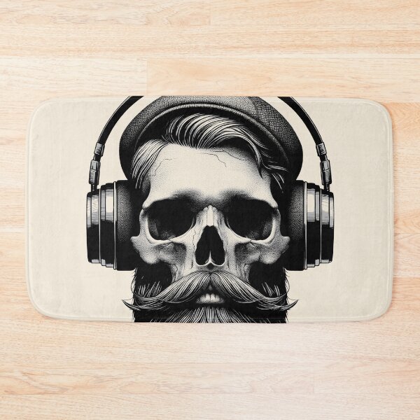 Item preview, Skull wearing Headphones #15 designed and sold by elektronen.
