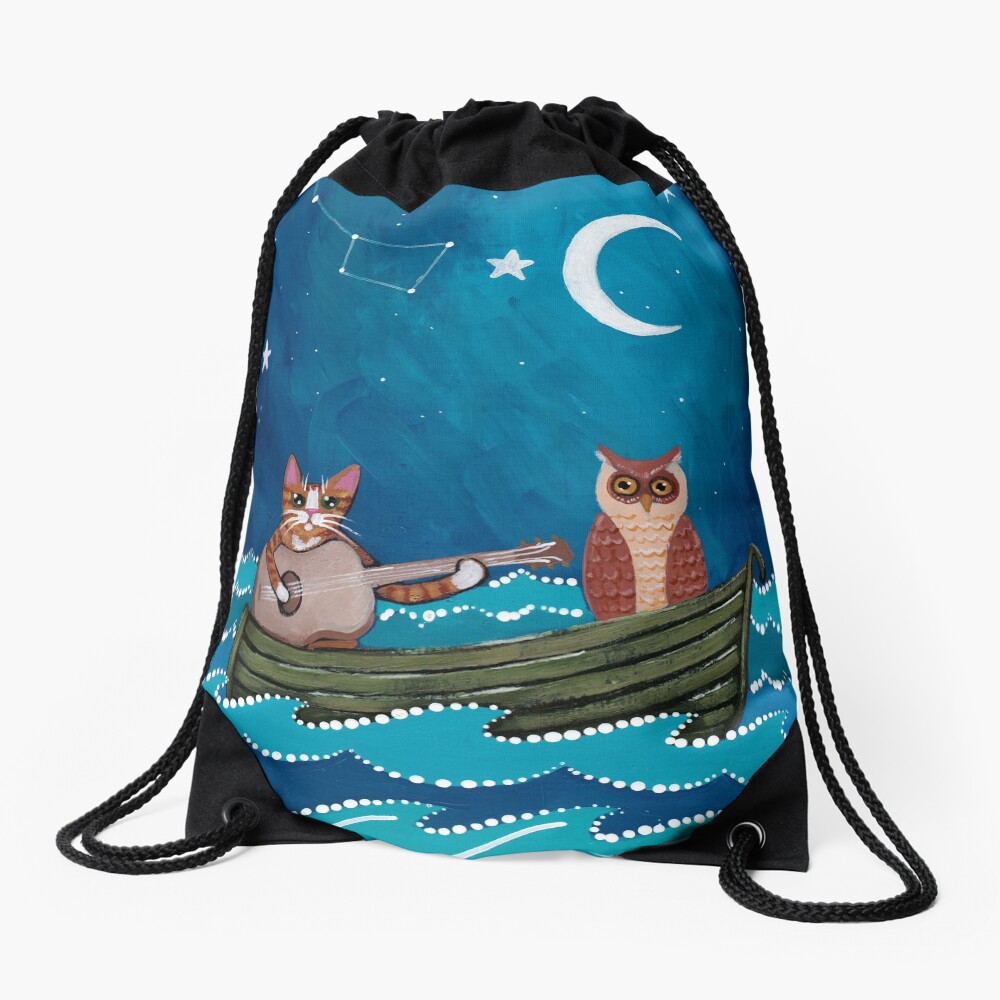 The Owl and the Pussycat Drawstring Bag