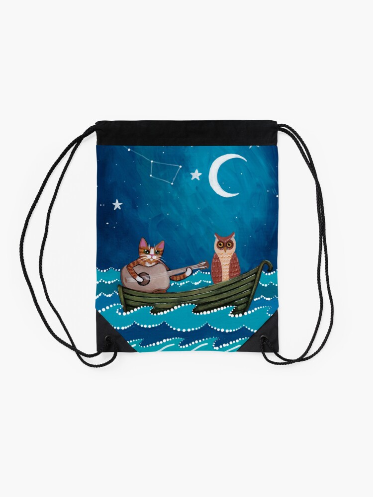 Alternate view of The Owl and the Pussycat Drawstring Bag