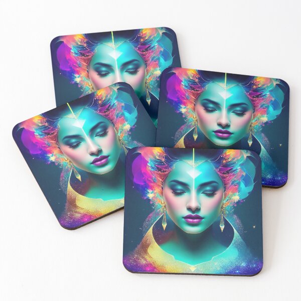 Item preview, Colorful Woman - Colorful Female Portrait designed and sold by Manos Ch.