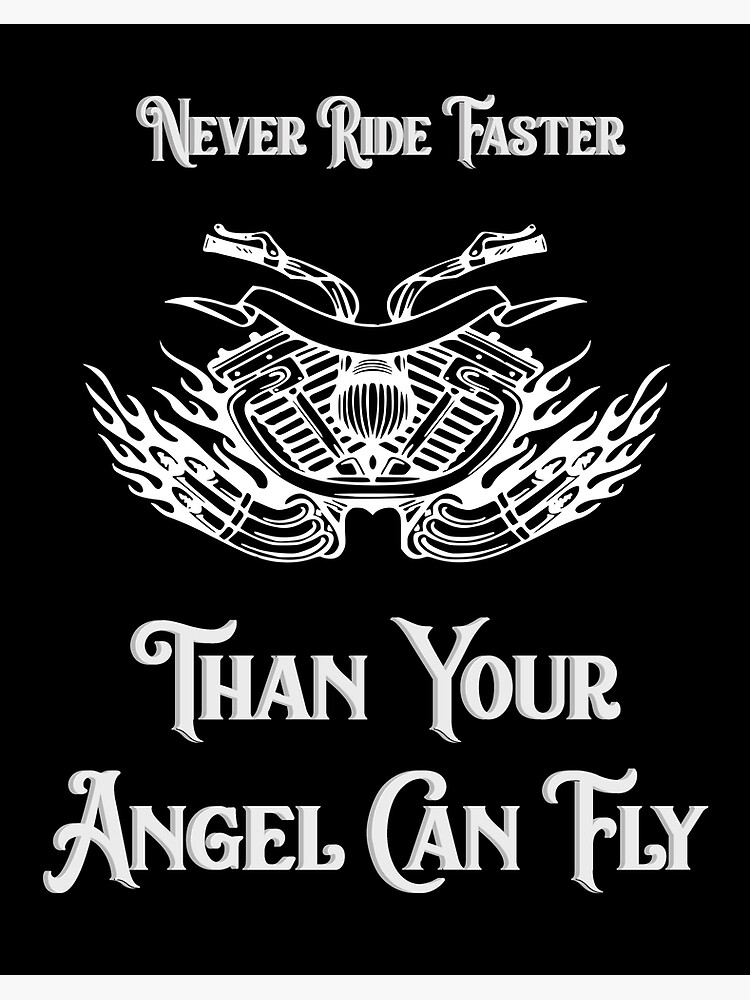 69 Helmet Boobs Guardian Angel Pin Never Ride Faster Than Your Angel Can Fly