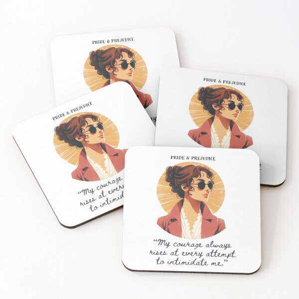 Item preview, Pride and Prejudice - My courage always rises quote designed and sold by Literary-tee.
