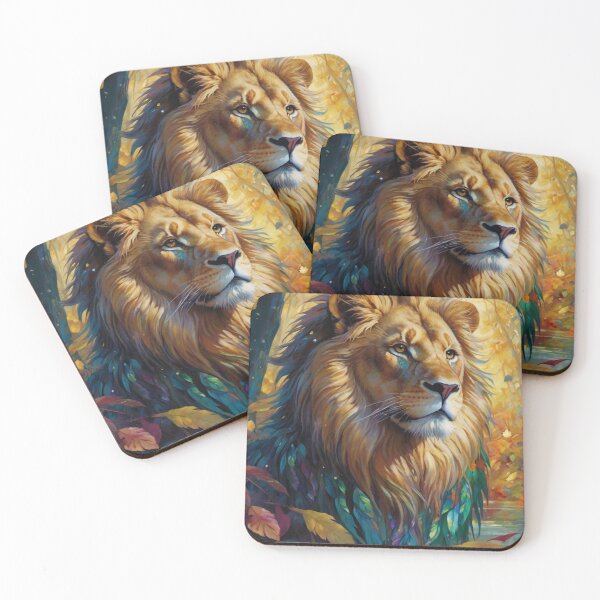 Item preview, Golden Lion in the forest designed and sold by WildArtista.