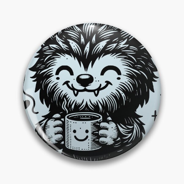 Item preview, Caffeinated Pup - werewolf drinking coffee designed and sold by PragmaticP.