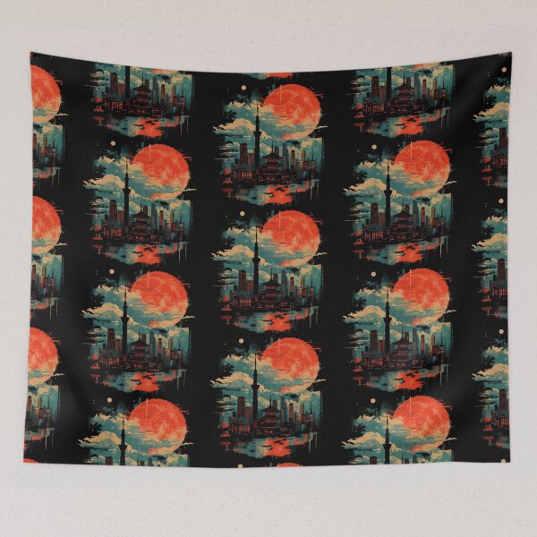 Item preview, Tokyo City Design, Tokyo Japan, Japanese Inspired 80s Style designed and sold by enjoytheshirt.