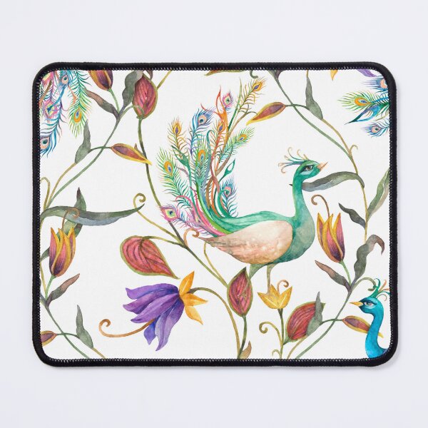 Item preview, Colorful Peacock And Flowers designed and sold by Suzana Djordjevic.