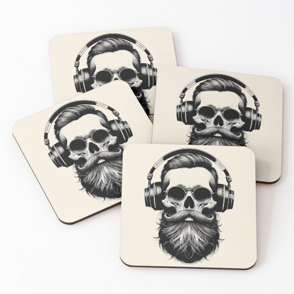 Item preview, Skull wearing Headphones #16 designed and sold by elektronen.