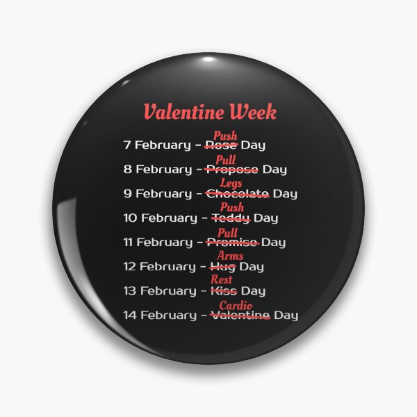 Item preview, Valentine Week Schedule designed and sold by Visual Stimulus.