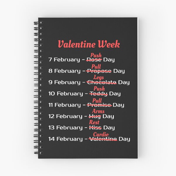 Item preview, Valentine Week Schedule designed and sold by Visual Stimulus.