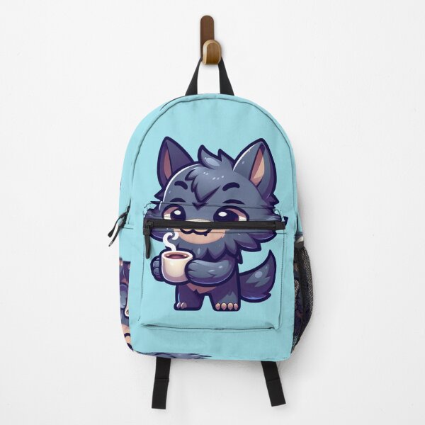 Item preview, Caffeinated Pup - werewolf drinking coffee designed and sold by PragmaticP.