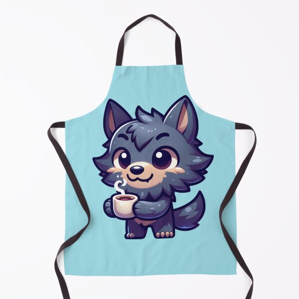 Item preview, Caffeinated Pup - werewolf drinking coffee designed and sold by PragmaticP.