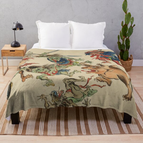 Item preview, Demons Fighting Among tThemselves - Tradisional Japanese Artwork designed and sold by HistorySimple.