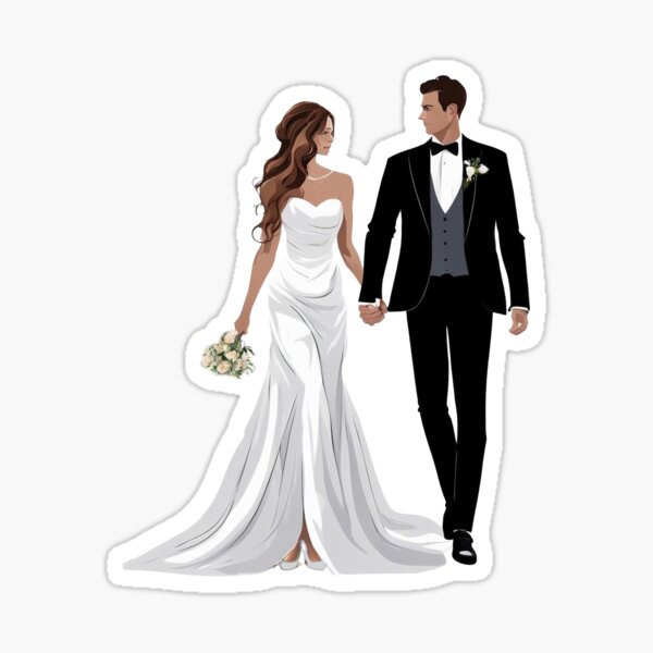 Item preview, Bride and groom at a wedding designed and sold by flashcompact.
