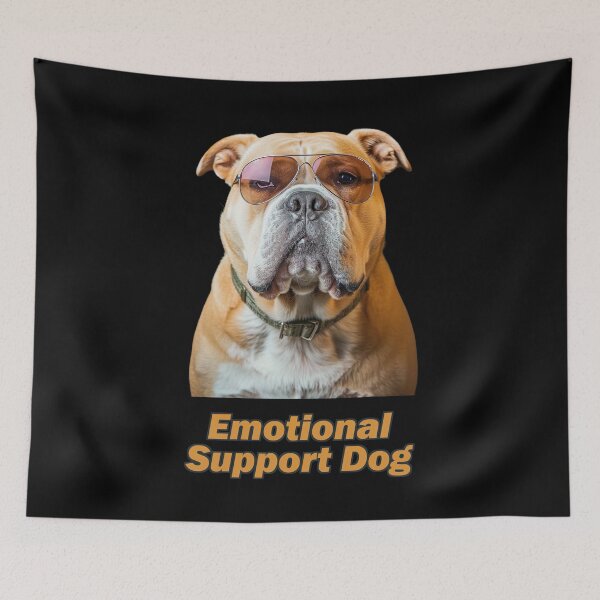 Item preview, Emotional Support Bulldog designed and sold by Yogimeister.