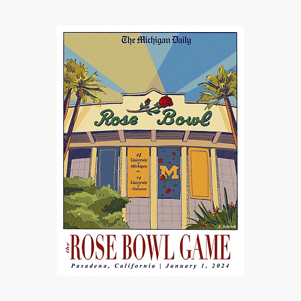 Item preview, The Michigan Daily Rose Bowl Game Artwork designed and sold by michigan-daily.