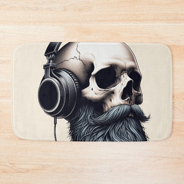 Item preview, Skull wearing Headphones #17 designed and sold by elektronen.