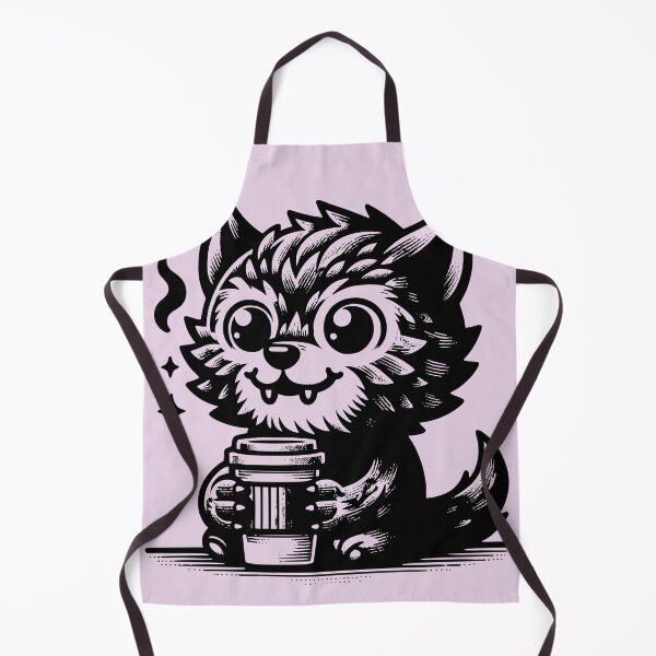 Item preview, Caffeinated Pup - werewolf drinking coffee designed and sold by PragmaticP.