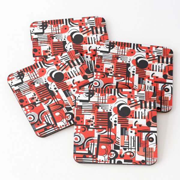 Item preview, Seamless bstract Art. Red & White & Black. designed and sold by GiveMeMood.