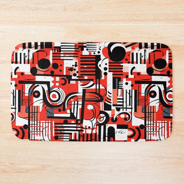 Item preview, Seamless bstract Art. Red & White & Black. designed and sold by GiveMeMood.