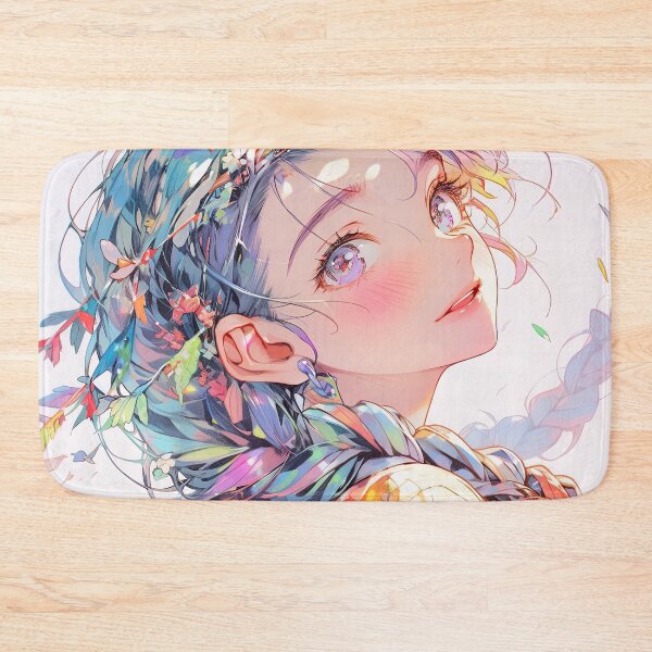 Item preview, Floral Braid Fantasy Aesthetic Anime Girl designed and sold by bubblegoth.