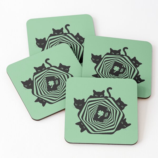 Item preview, Funny St Patrick's Day - Mind Control - Hypnotic Black Irish Cats - Funny St Paddy's Day designed and sold by DesignByLeo.