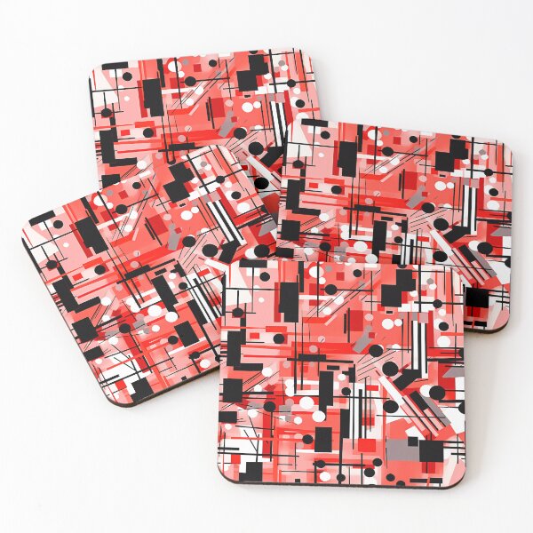 Item preview, Bold Red & White & Black Seamless Abstract Art. designed and sold by GiveMeMood.