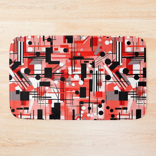 Item preview, Bold Red & White & Black Seamless Abstract Art. designed and sold by GiveMeMood.
