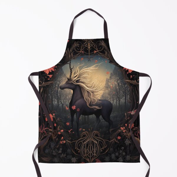 Item preview, Celestial Steed - Dark Unicorn Floral Fantasy Art designed and sold by pooshda.