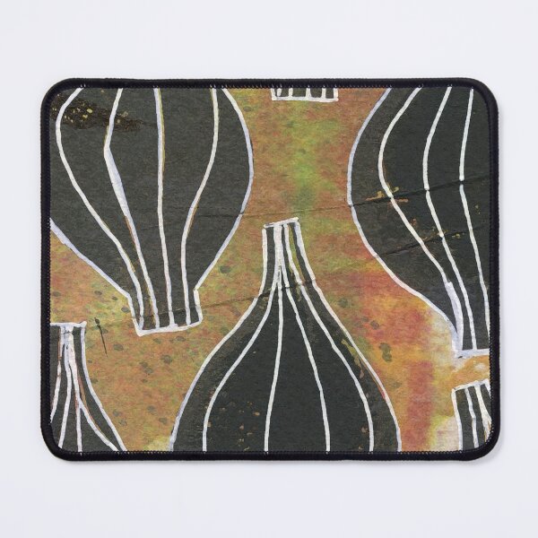 Item preview, Modern Vase Art Hand Stamped in Orange, Rust, Black & White designed and sold by Sheree Burlington.