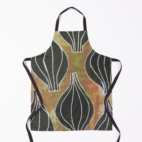 Item preview, Modern Vase Art Hand Stamped in Orange, Rust, Black & White designed and sold by Sheree Burlington.