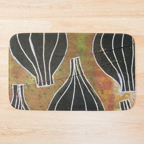 Item preview, Modern Vase Art Hand Stamped in Orange, Rust, Black & White designed and sold by Sheree Burlington.