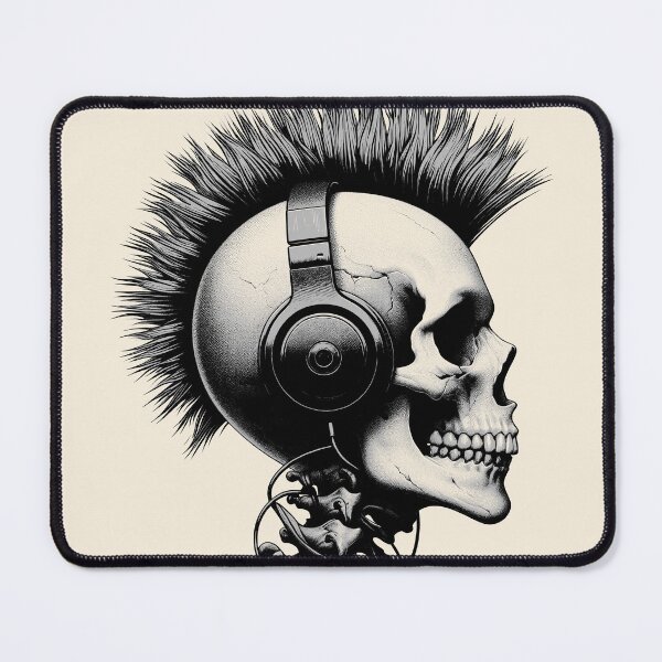 Item preview, Skull wearing Headphones #18 designed and sold by elektronen.