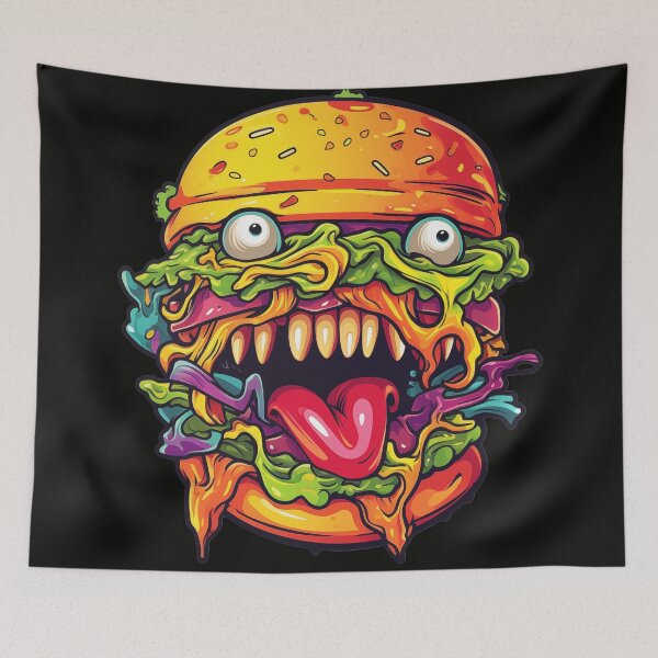 Item preview, Bitey Burger | Trippy Monster HD AI designed and sold by scudpunk.