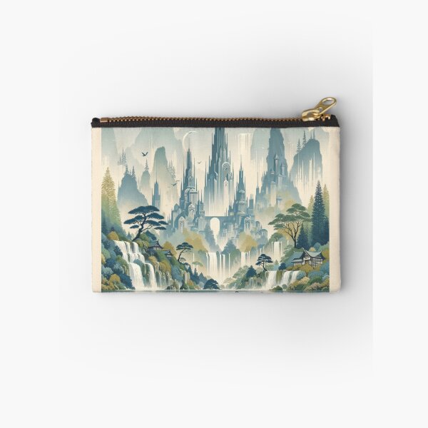 Item preview, Mystical Rivendell: Japandi-Style Fantasy Landscape designed and sold by MythicBiscuit.