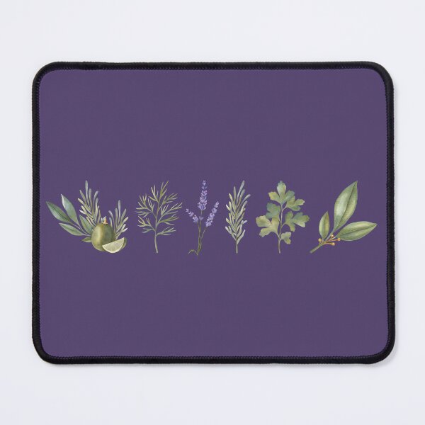 Item preview, Watercolor Green and Purple Herbs designed and sold by DreamingDuck.