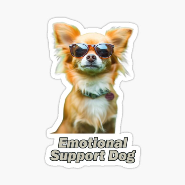 Sticker for Sale avec l'œuvre « Emotional Support Chihuahua » de l - Main Image