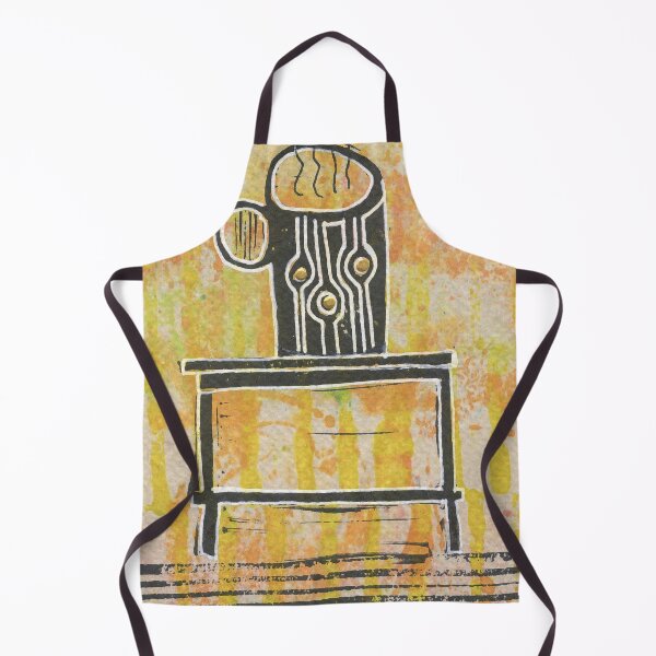 Item preview, Coffee Mug Art Hand Stamped Yellow, Orange, Black & White designed and sold by Sheree Burlington.