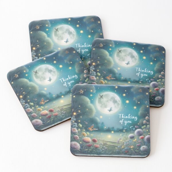 Item preview, Thinking of You " Moonlight Garden Card" designed and sold by Tamer ⭐⭐⭐⭐⭐.