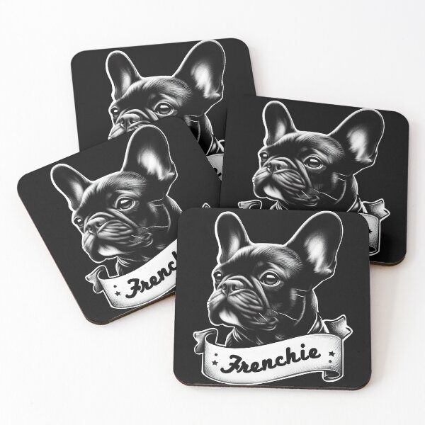 Item preview, Black French bulldog artwork for puppies lovers black and white artwork designed and sold by Tio-Tecun.