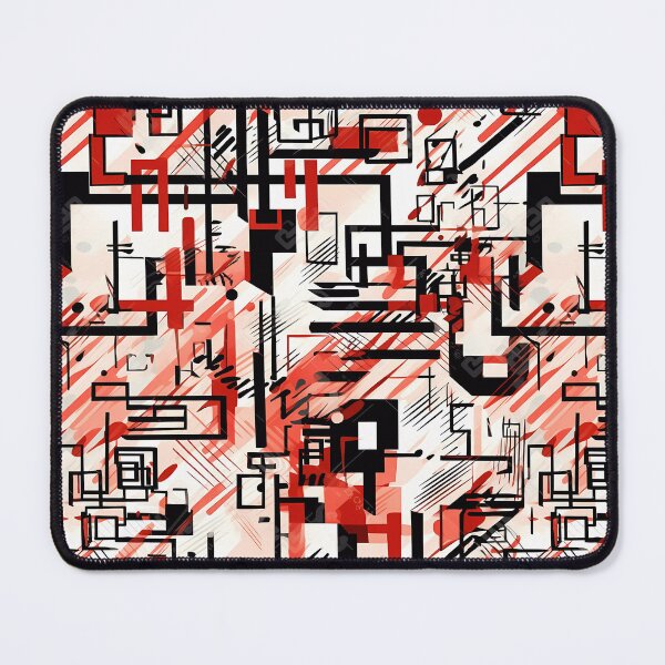 Item preview, Red & White & Black Seamless Abstract Art. designed and sold by GiveMeMood.