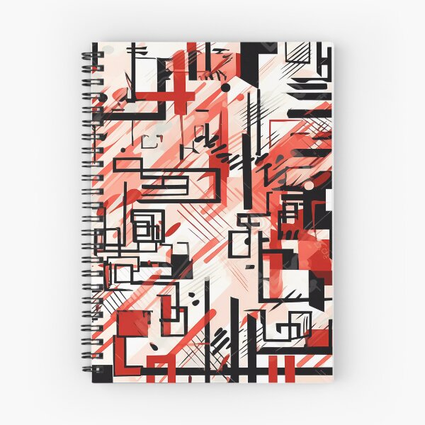 Item preview, Red & White & Black Seamless Abstract Art. designed and sold by GiveMeMood.