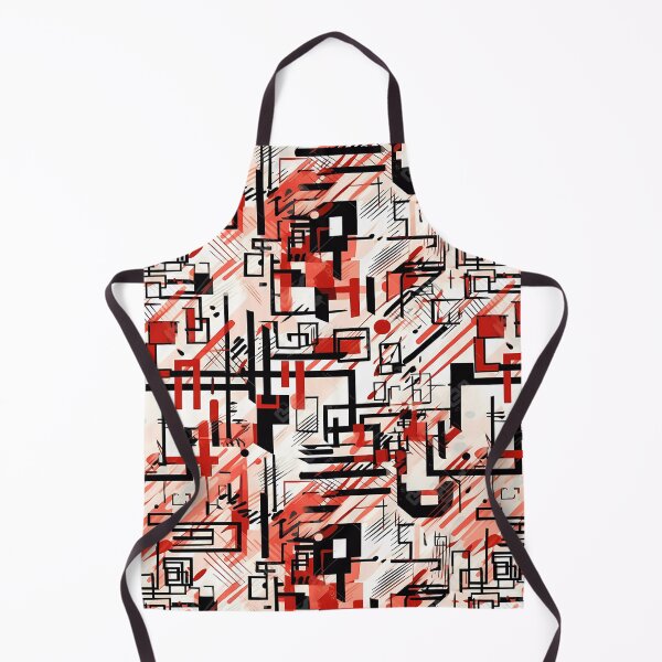 Item preview, Red & White & Black Seamless Abstract Art. designed and sold by GiveMeMood.