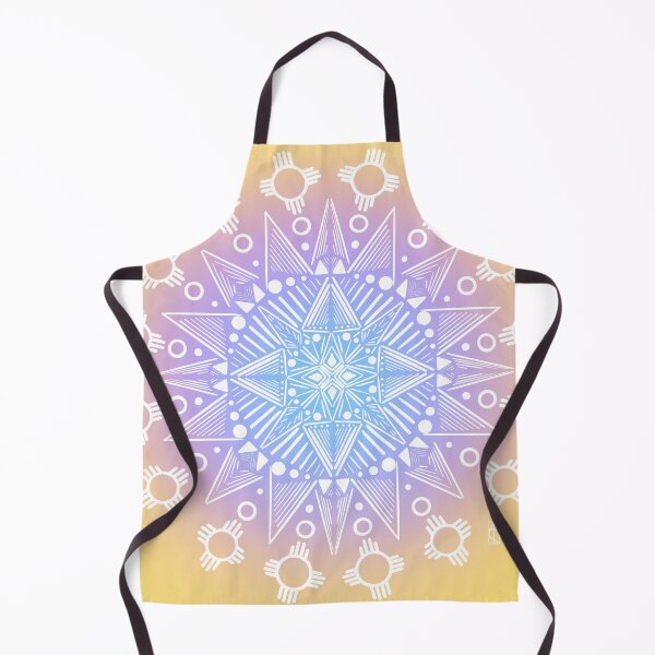 Item preview, Winter Desert - Zia Mandala (White on Gradient variation) designed and sold by Kara Cooper.