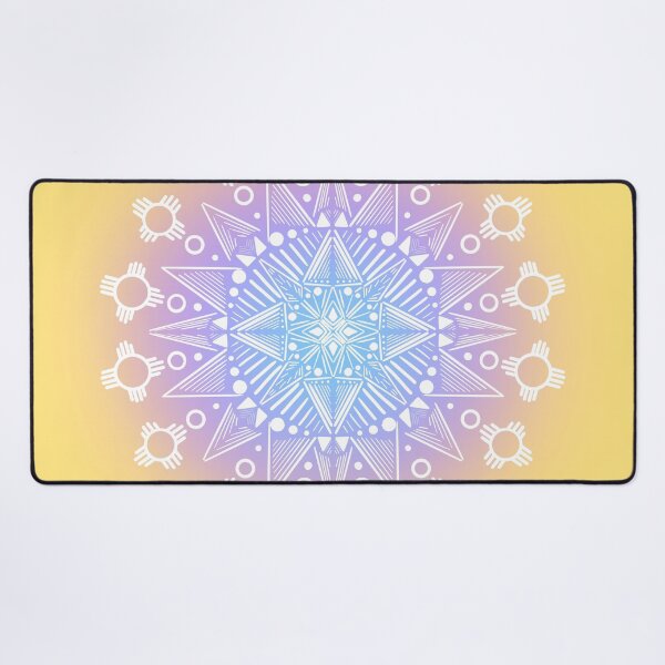 Item preview, Winter Desert - Zia Mandala (White on Gradient variation) designed and sold by Kara Cooper.