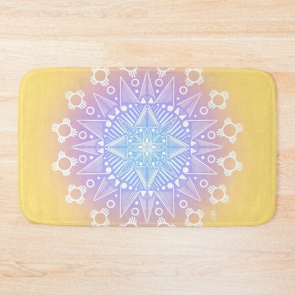 Item preview, Winter Desert - Zia Mandala (White on Gradient variation) designed and sold by Kara Cooper.