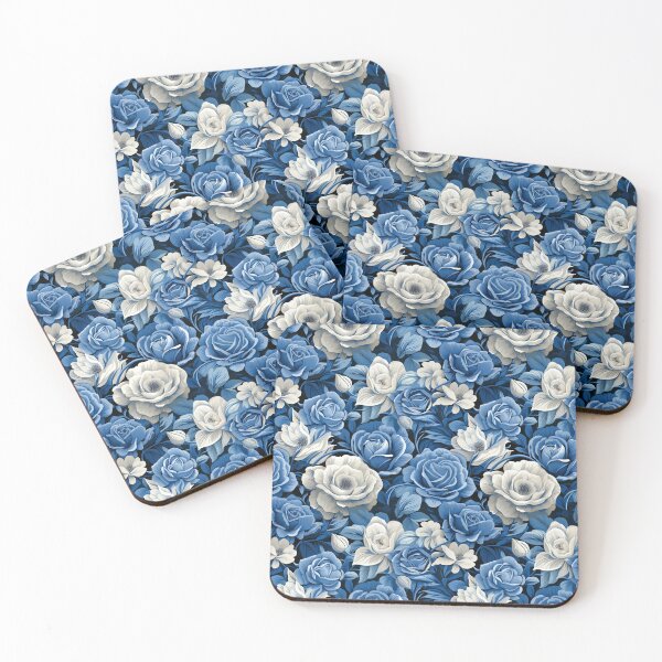 Item preview, Cerulean Whispers Echoes of a Retro Blue Rose designed and sold by Dasvilo.