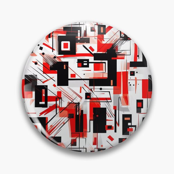Item preview, Red & White & Black Geometric Seamless Abstract Art. designed and sold by GiveMeMood.