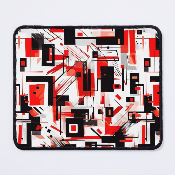 Item preview, Red & White & Black Geometric Seamless Abstract Art. designed and sold by GiveMeMood.