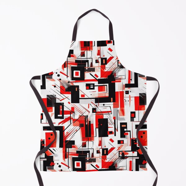 Item preview, Red & White & Black Geometric Seamless Abstract Art. designed and sold by GiveMeMood.