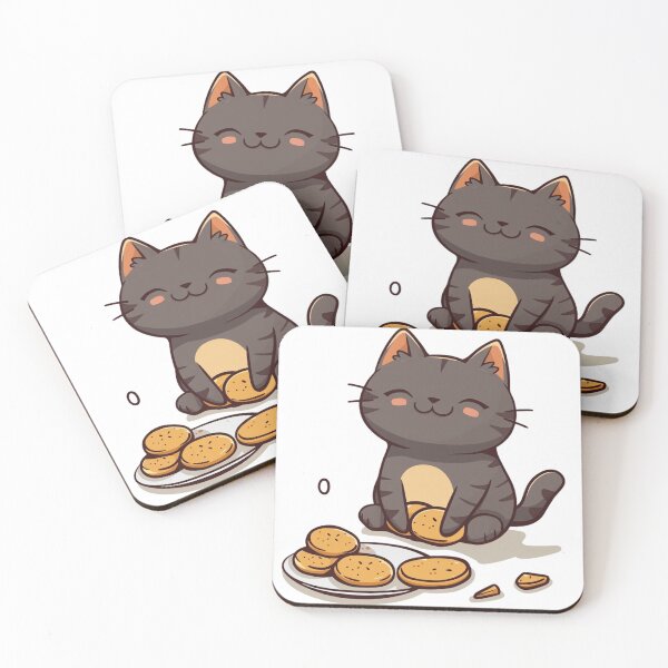 Item preview, Cute Cat Eating Cookies  designed and sold by GoverArt.